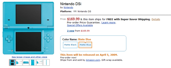 Nintendo DSI Amazon Pre-orders Start!