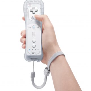 Nintendo Wiimote in Hand with Protective Silicone Cover