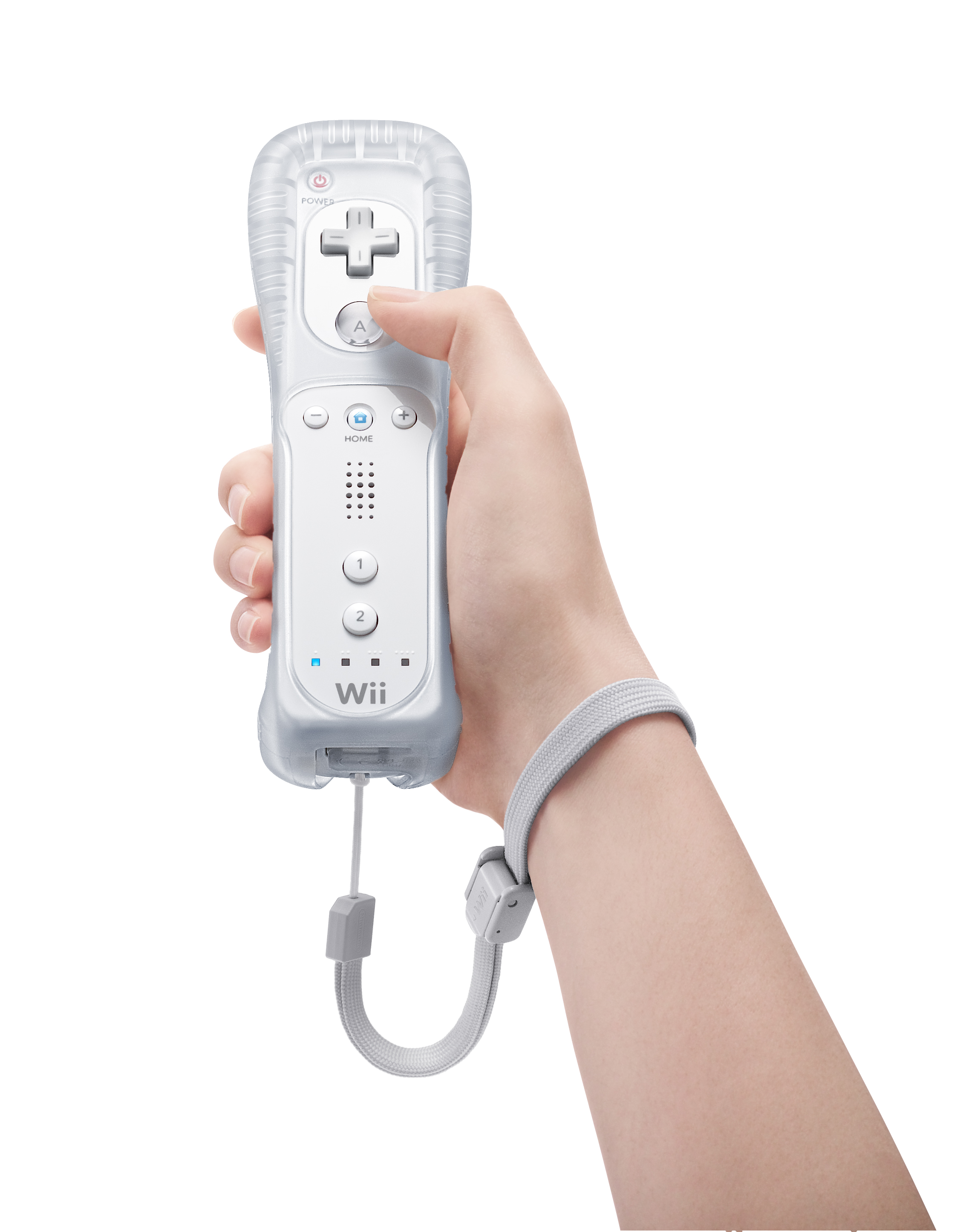 Nintendo Wiimote in Hand with Protective Silicone Cover