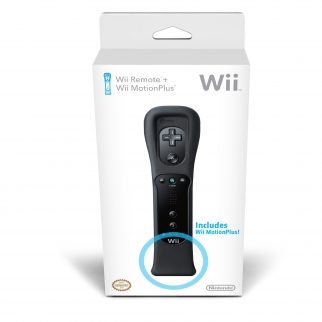 Nintendo Wii Ninja Black Wiimote with Motion Plus Add-on