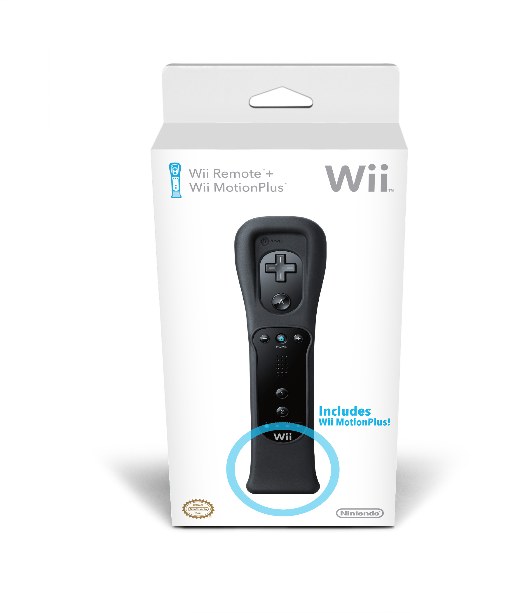 Nintendo Wii Ninja Black Wiimote with Motion Plus Add-on