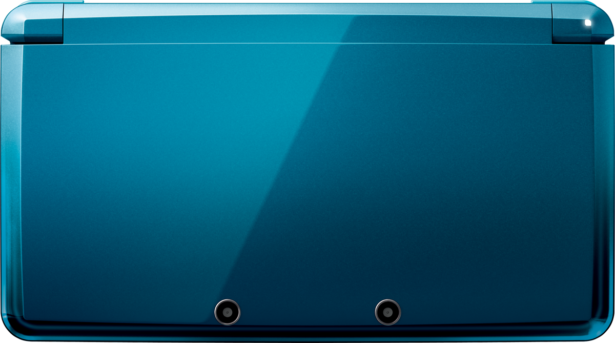 Blue Nintendo 3DS Closed Top View