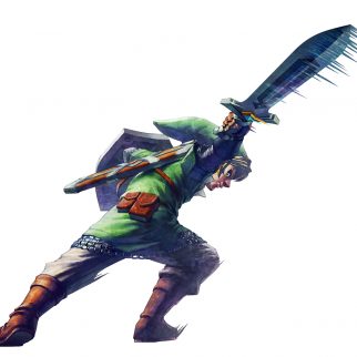 Skyward Sword Link Slashing Sword Right