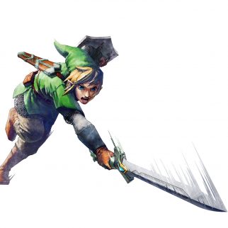 Skyward Sword Link Slashing Sword Down