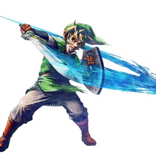 Skyward Sword Link Blocking with Sword with Fury!