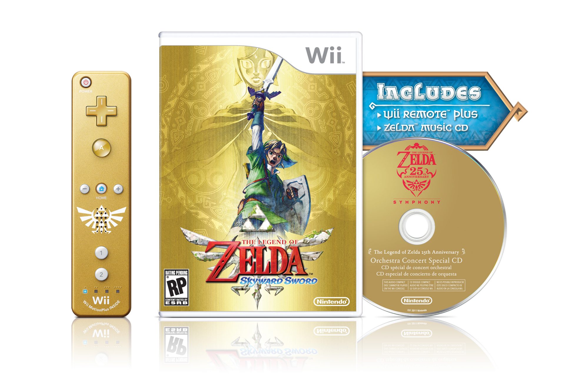 Skyward Sword Golden Wiimote Bundle Box Art Game Climate