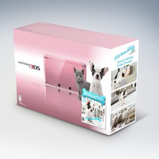 Pink Nintendo 3DS Nintendogs French Bulldog Box Art