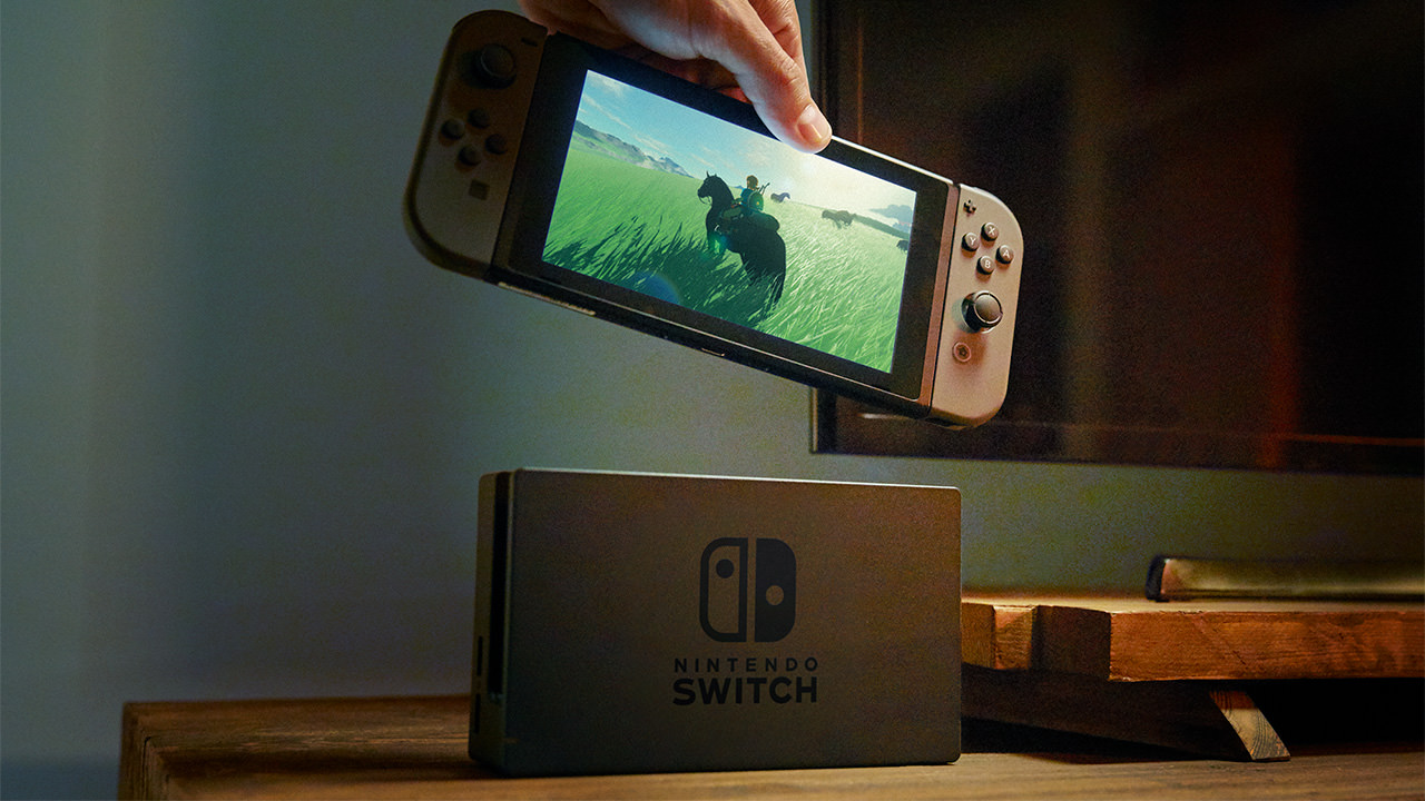 Nintendo Switch Being Pulled Outside of Dock
