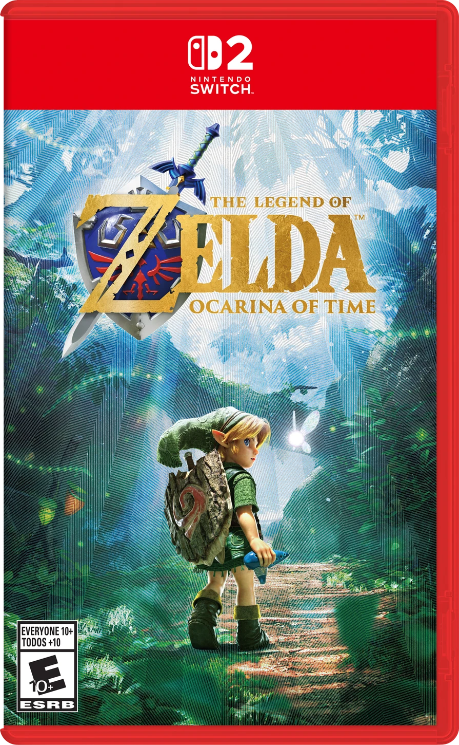 First-print textured foil box art for Ocarina of Time