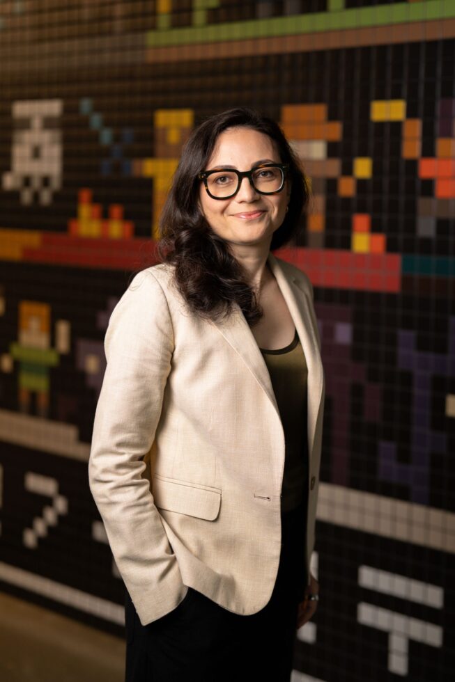 Portrait of Maria Angelidou-Smith, the new CEO of Mojang and Minecraft