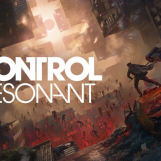 Official Control Resonant key art — Dylan overlooking a warped Manhattan street; credit Remedy Entertainment / controlgame.com