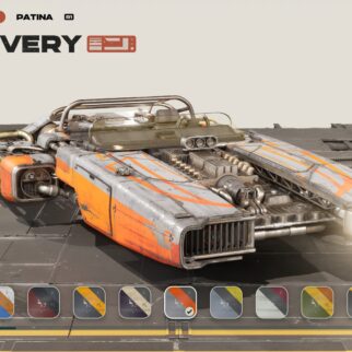 Star Wars Galactic Racer landspeeder in the Edit Livery colour menu